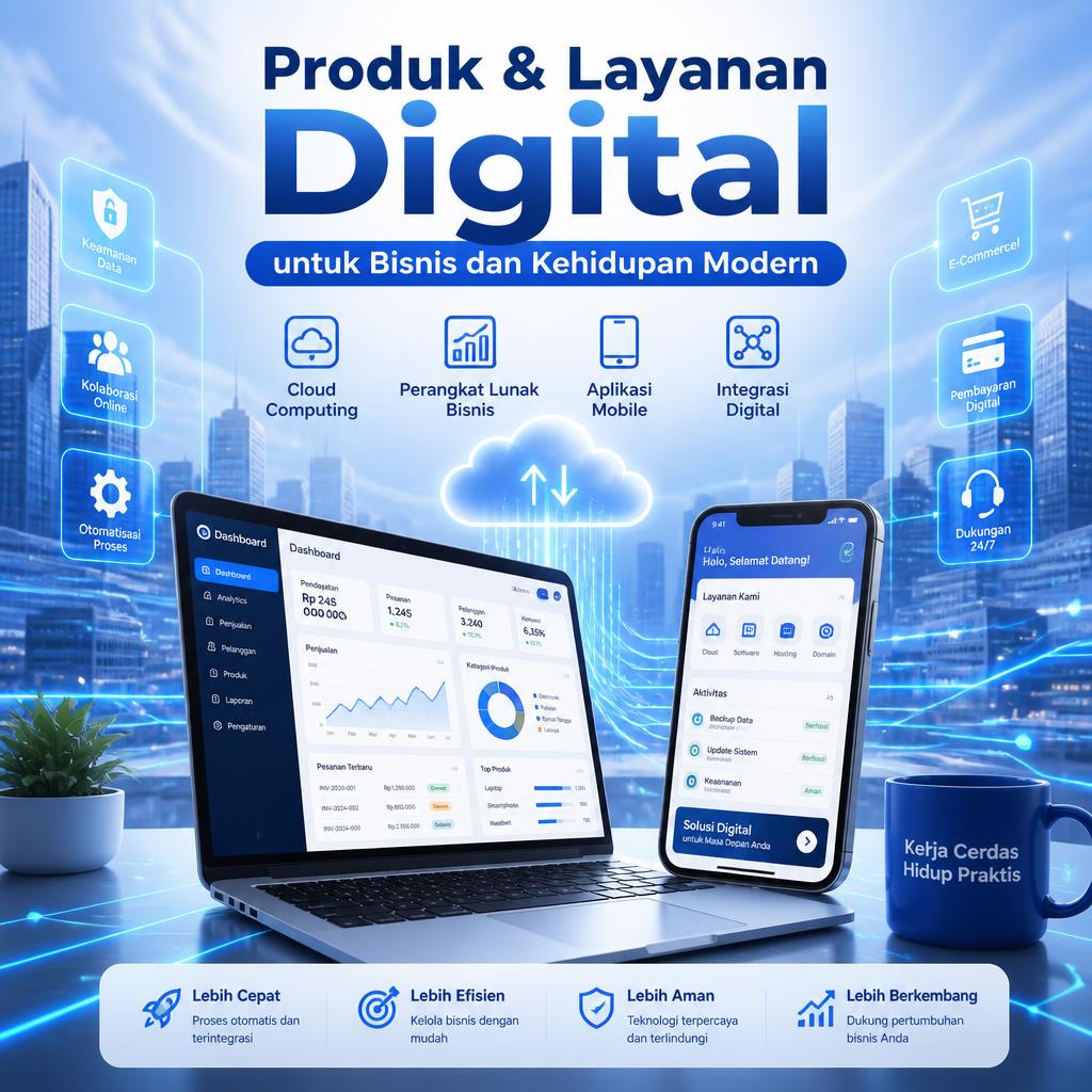 Produk & Layanan Digital untuk Bisnis dan Kehidupan Modern